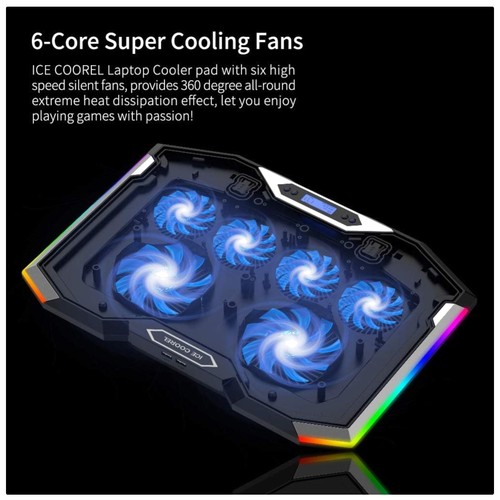 Rgb laptop cooler with - laptop,